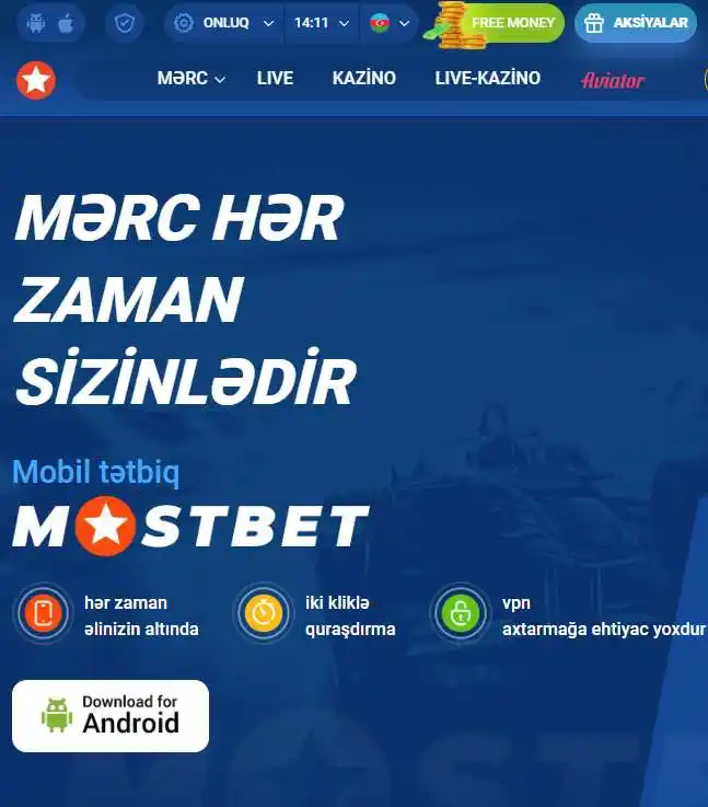 Rəsmi mobil tətbiqin yüklənmə səhifəsi